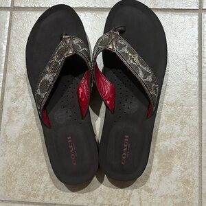 Coach Women’s Judy Signature Flip Flops - Brown/Bronze